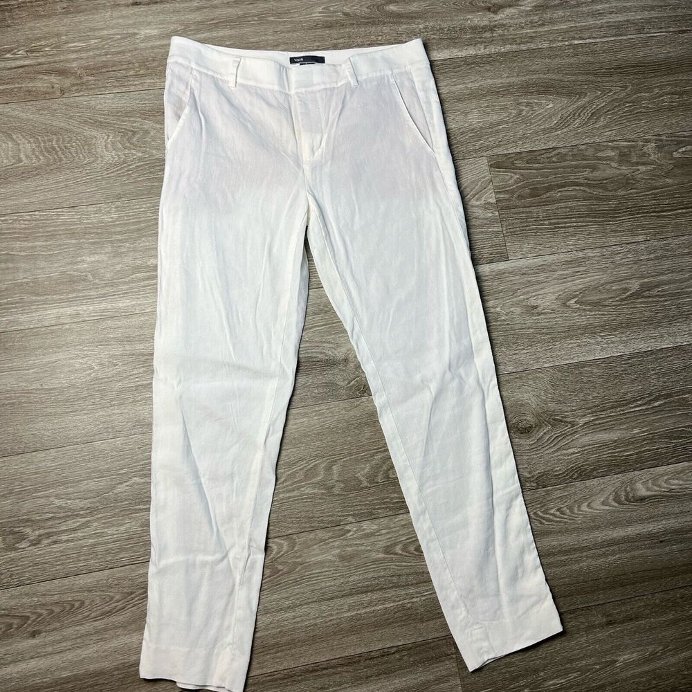 Vince Off-White Straight Leg Trousers